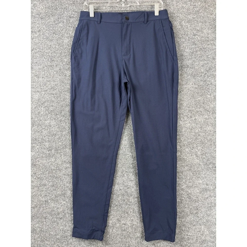 Cuts Pants Men Medium 30x27 Blue Jogger Casual Preppy Performance Tapered Golf
